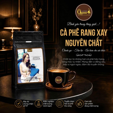 Cà phê rang xay, nguyên chất Queen coffee
